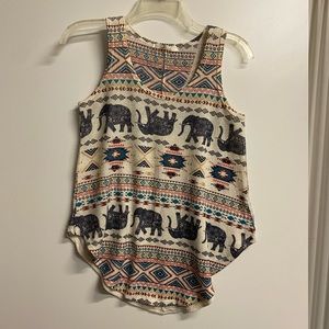 Women’s print bohemian elephant tank top